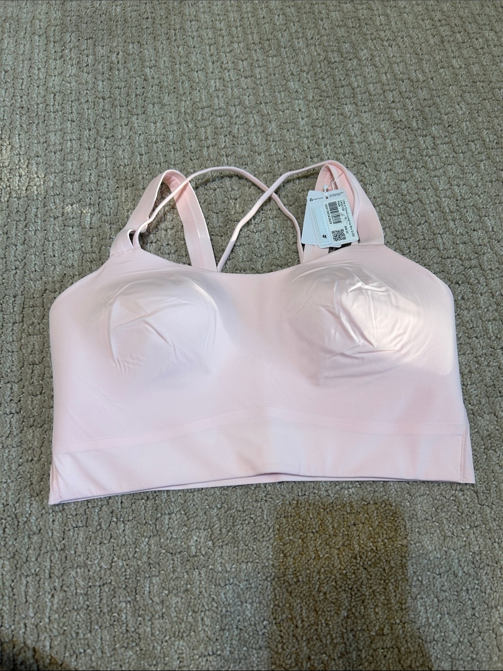 Lululemon Like a Cloud Longline bra D/DD 10 NWT $68 light pink